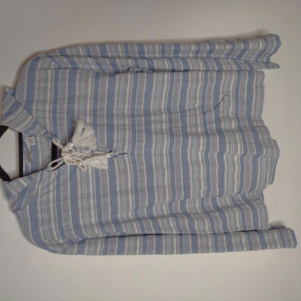 NWT Roxy Blue/White Striped/Paradise Calling, Kangaroo pocket Hoodie Size M